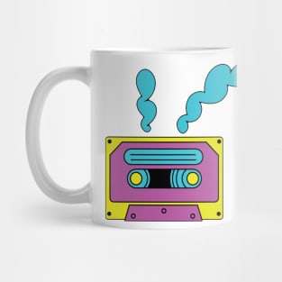 Retro Music Cassette Tape Graffiti Art Mug